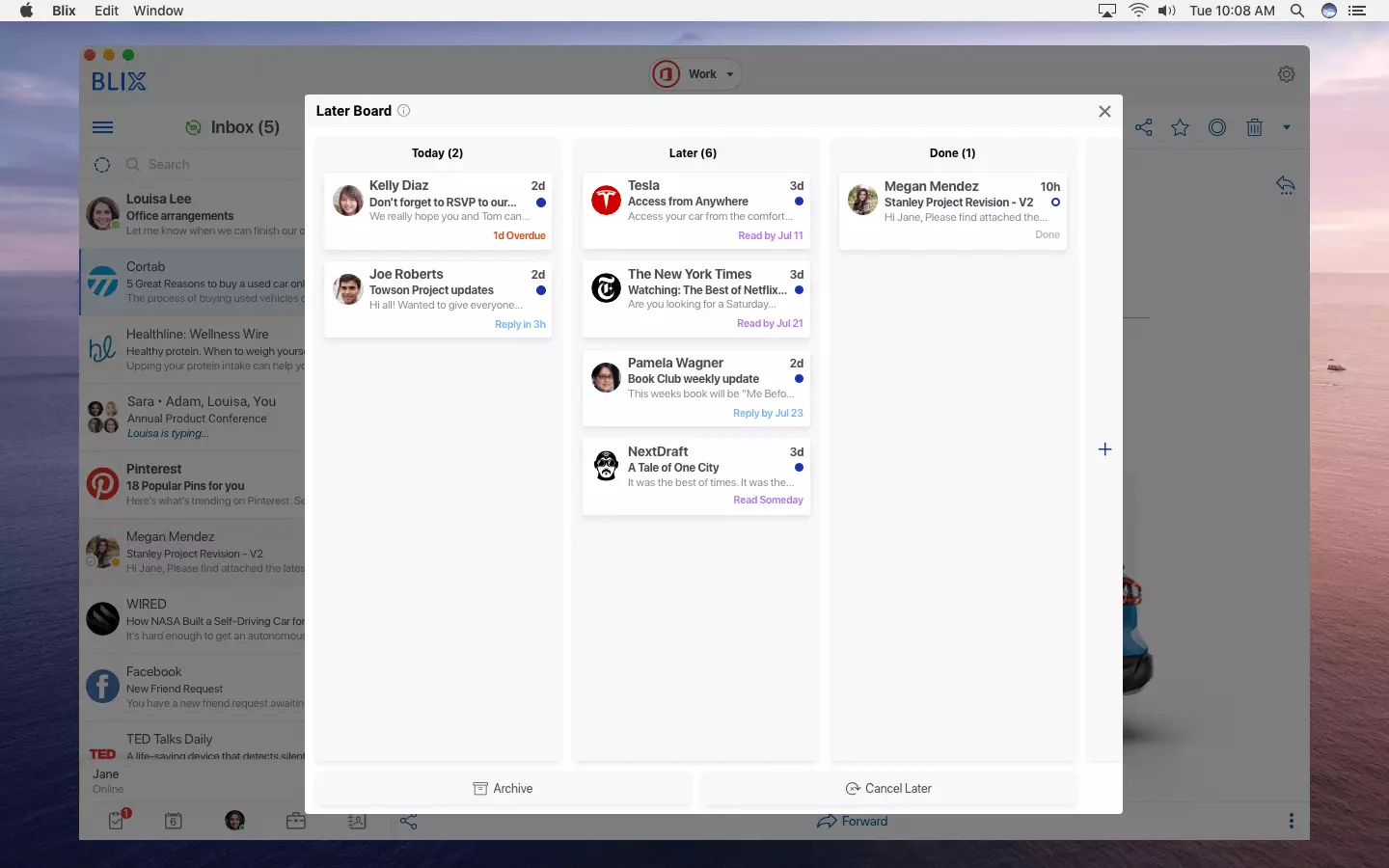 Blix Later Board tasks on macOS