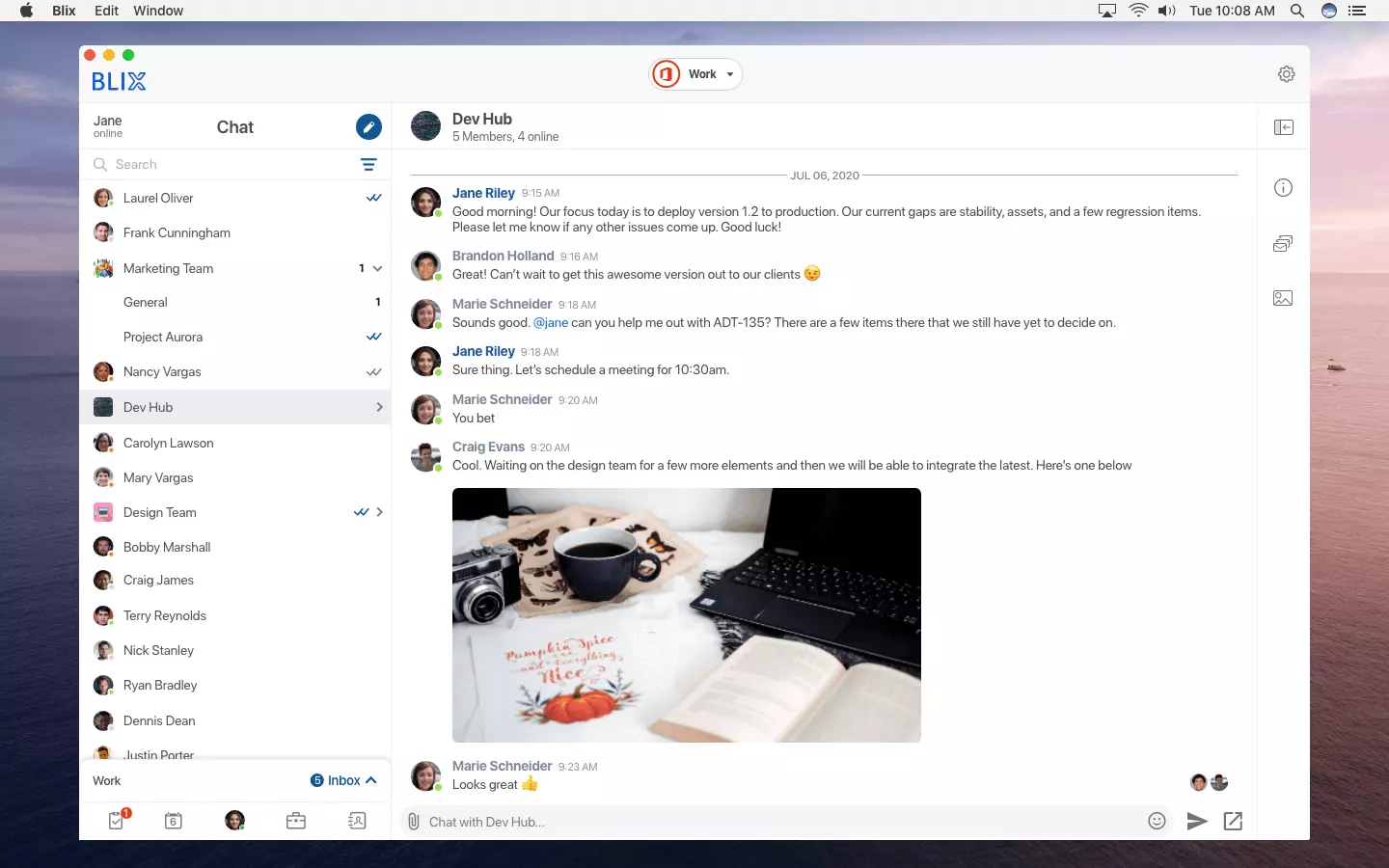 Blix chat on macOS